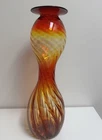 Large Blenko Handblown Hourglass Optic Oversized Glass Vase