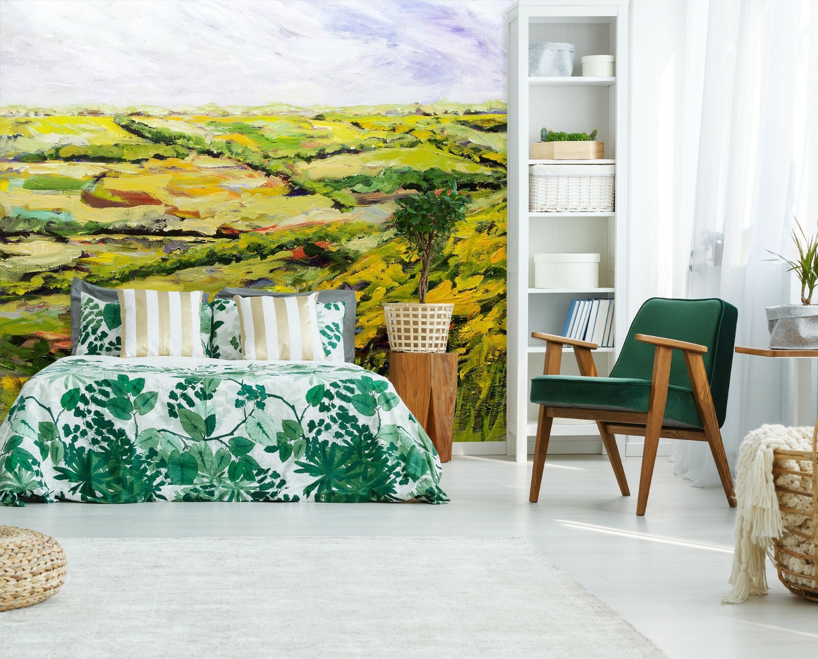 3D Color Mountains Grass O614 Wallpaper Wall Mural Self-adhesive Allan P Fay