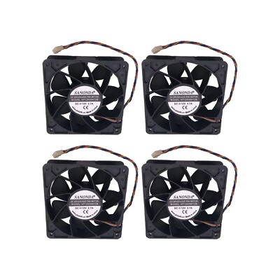 4 pcs Cooling Fan  4 pin fits Antminer S19 S9 V9 L3+ D3 D5 S11 S11 T17 Z15 Z11