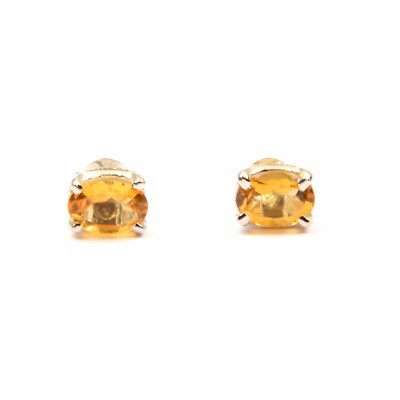 Natürliche Citrin Ohrringe Tops 925 Sterling Silber Handarbeit Schmuck Frauen...