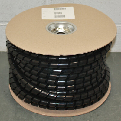 Hellermann Tyton Spiral Wrap Cable Sheathing 2NFP0C, 1/4'' x 100 ft Black PE 2NFP