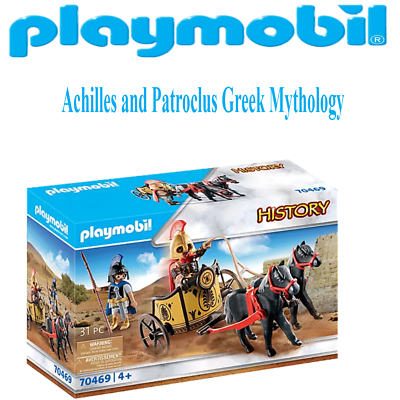 Playmobil 70469 History – Achille Et Patrocle Avec Char, Neuf Sous Boîte, 4 Ans+