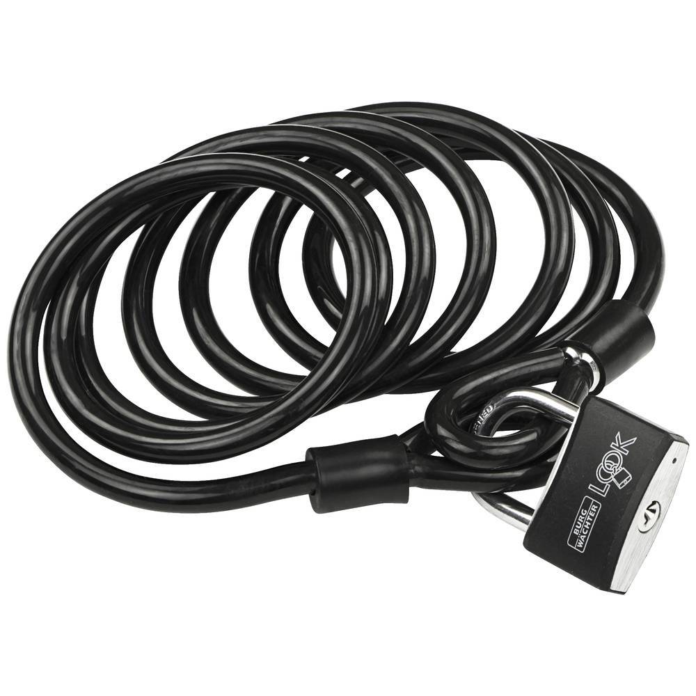 Бург Вехтер 750 250 + 402/50 Спирально-кабельный шлосс Schwarz Schlüsselschloss