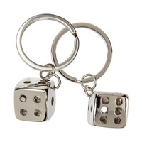 SchlüSselanhäNger WüRfel AnhäNger Aus Metall Innen Offen Dice SpielwüRfel