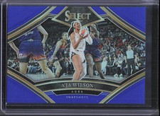 2024 Panini Select WNBA #9 A'Ja Wilson Snapshots Blue Prizm #/49 RG21