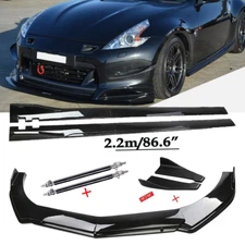 For Nissan 370Z 2009-2021 Front Bumper Lip Spoiler Chin Splitter Bod Kit Glossy