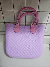 O Bag Tote Lilac Purple Washable Double Shoulder Handbag Lined Beach Scene Tote