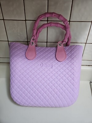 O Bag Tote Lilac Purple Washable Double Shoulder Handbag Lined