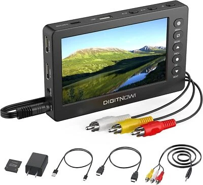 DIGITNOW! Grabador de Video HD 1080P 60FPS USB 2.0 Convertidor de Video a Digital con OLED de 5 Pulgadas