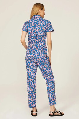 Rachel Antonoff Matthew Jumpsuit, size XS, blue and pink hermit