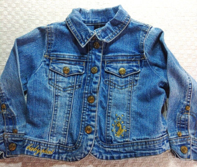Baby Phat Denim Jacket 24 Months Gold Embroidered Designs Good Christmas Gift