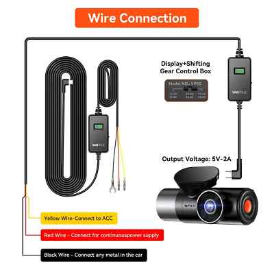 Vantrue Voltage Display Hardwire Kit N4, E Series, S1 Pro, N2S, N1