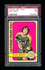 1972 OPC HOCKEY 23 RICK SMITH PSA 7 NEAR MINT GOLDEN SEALS