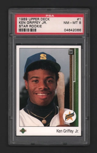 Ken Griffey Jr. Mariners HOF 1989 Upper Deck #1 Rookie Card Rc PSA 8 X066