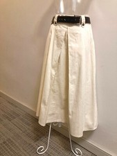 Vtg Lightweight DENIM Skirt Pale Yellow 10 Waist 28 Hip 38 L 32 SK COMPANY