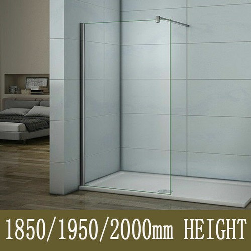 Walk In Wet Room Shower Screen And Tray Enclosure Panel 8mm Easy Glass Cubicle eBay