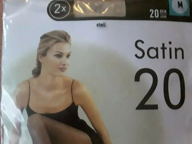 2 St. C&A Canda Glanzstrumpfhose Größe M40/42 Satin 20den Shell satin sheers - Bild 2 von 4