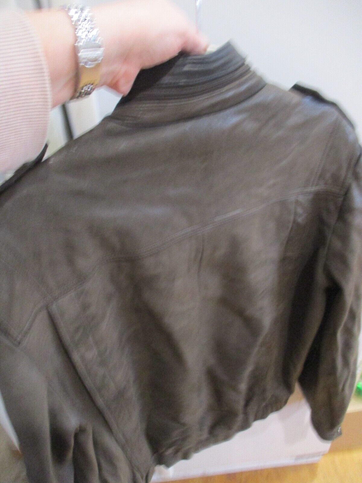 Vintage Bermans Leather Bomber Jacket Mens euro 4… - image 7