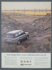 1995 PRINT AD Land Rover "Some Range Rover Owners still check their own Oil"