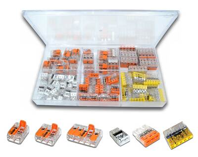 108 Stück | Sortiment WAGO Klemme | Wago 221 + 2273 | Box Set Verbindungsklemme