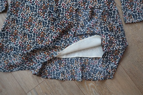 NUEVO PEPE JEANS Mini Vestido Patinador Pequeño Blanco/Marrón/Naranja Rojo Volantes Florales - Imagen 6 de 9