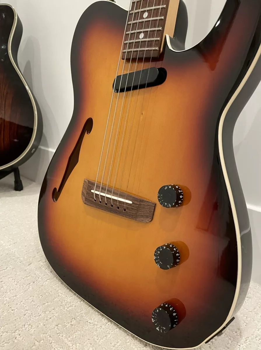 高い素材 Fender Japan エレアコ 3ToneSunburst TLAC-100 エレキギター