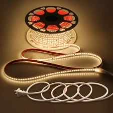 One Roll Outdoor LED Rope Lights Waterproof 150FT AC 110-130V LED Strip Light...