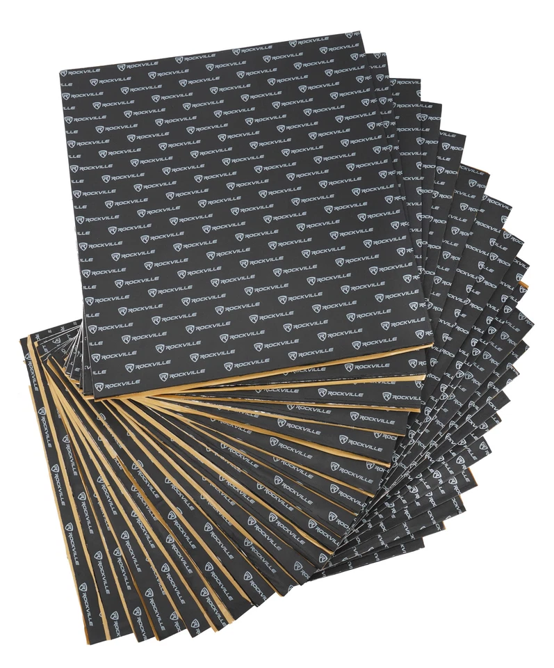 Amortecedor de som de carro Rockville RockMat Pro 50 pés quadrados 3 em 1 espuma/borracha/alumínio