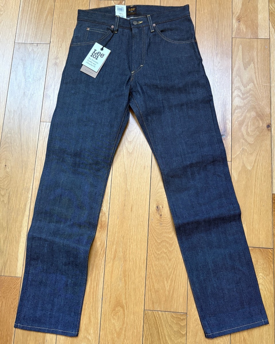 Lee オリジナルヴィンテージ 101z Authentic Lee 101Z Japanese Selvedge Denim Jeans Dry Indigo Made