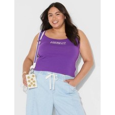 Women's Game Day Scoopneck Graphic Camisole - Wild Fable Purple XS