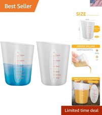 Set of 2 - 125ml White Silicone Measuring Cup...