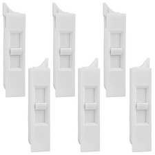 6 Pcs Window Tilt Latch Pairs Spring Loaded Sliding 6 Pieces, White