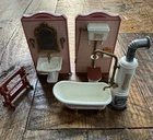 5 Piece VTG 90s Playmobil Victorian Mansion 5300 Bathroom Set Retro Toy 1990s