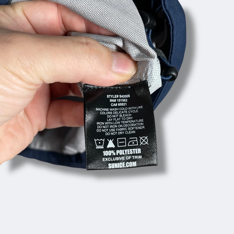 Chaqueta de golf Sunice azul marino cremallera completa ligera impermeable transpirable para hombre L Foto 4 de 4