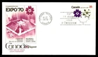 Mayfairstamps Canada FDC 1970 world expo in Osaka Japan kingswood First Day Cove