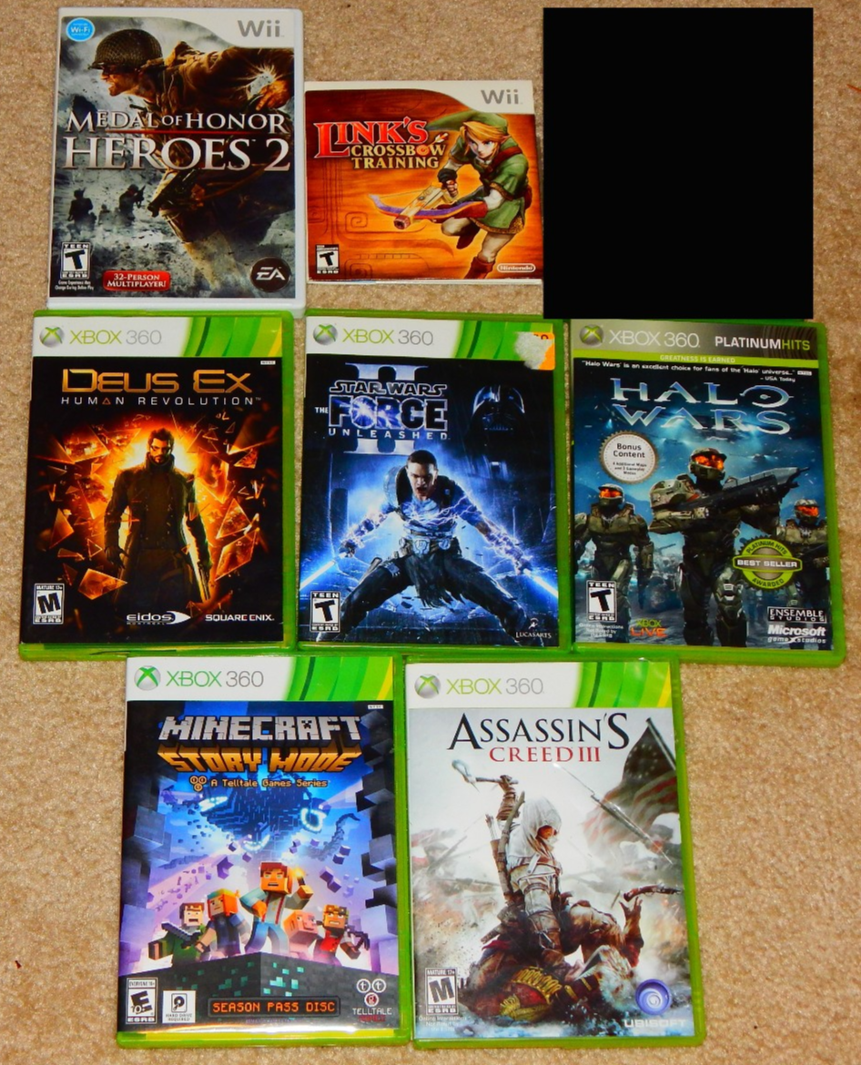 Lot Jeux Vidéo Call Of Duty PS1 PS2 PS3 PS4 Xbox 360 Wii PAL