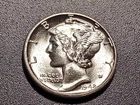 Frosty Gem BU FSB 1942-D Mercury Dime