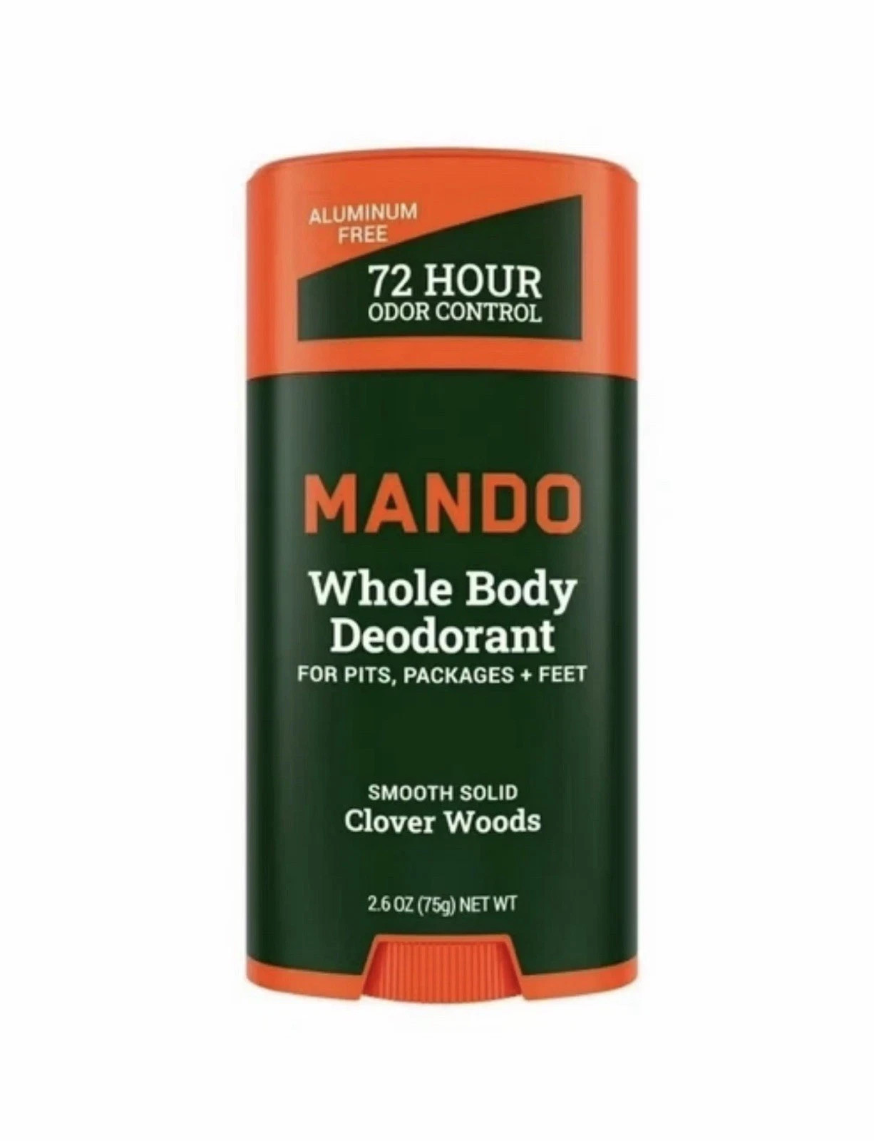 Mando Whole Body Deodorant 72Hr Odor Control Clover Woods 2.6 oz - NEW