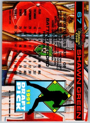 1992 Stadium Club Dome #67 Shawn Green RC Toronto Blue Jays | eBay