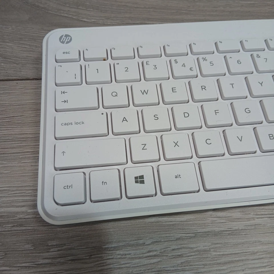 WHITE HP KG-1450 Wireless Keyboard And Mouse * NO DONGLE - Image 4 of 4