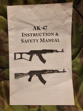 Original AK-47 Instruction and Safety Manual (semi-automatic) 12 pages