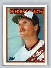 1988 Topps Rookie RC #571 Mark Williamson Baltimore Orioles Baseball Card. rookie card picture