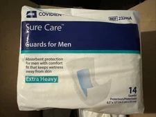 Covidien Sure Core Guard Men Extra Heavy 13" 4 Pk of 14 6.5" x 13" Incontinence