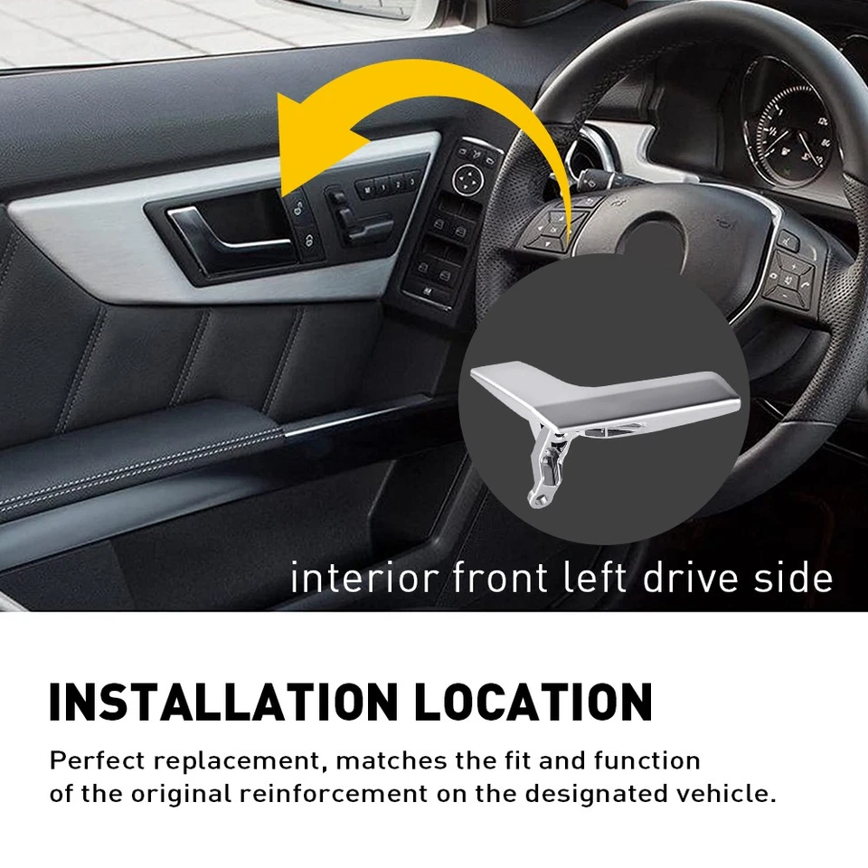 Para C250 Mercedes-Benz C300 Cromo C350 GLK Interior Puerta Izquierda Manija Reparación Foto 3 de 4