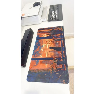 Cat & Sunset Large Gaming Mouse Pad 23.6''x11.5'' Non-Slip Keyboard Desk Mat