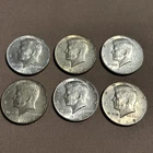 Kennedy Half Dollar 40% Silver lot of 6 coins, $3.00 face assorted Dates! Nice