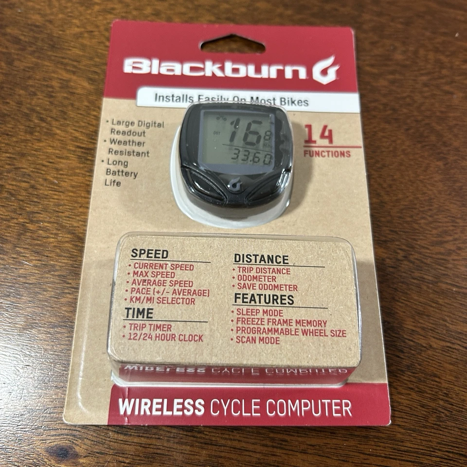 Blackburn Wireless Cycling Computer Speedometer Odometer Clock 14 functions NEW - Image 3 of 4