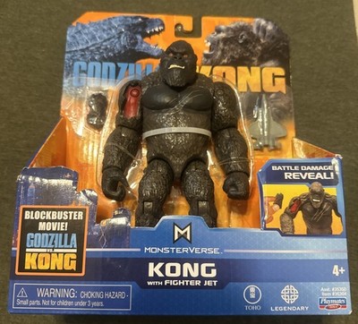 Playmates Monsterverse Godzilla vs Kong 6'' Kong With Fighter Jet & Battle Reveal