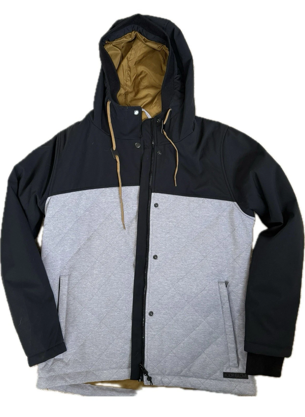 Body Glove Women’s Ruby Snow Jacket Large Gray & Black Waterproof Winter Coat
