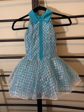 Revolution Dance Costume Blue Sequin Tutu Princess Ballerina Child’s Size Medium